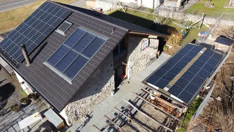 Impianto fotovoltaico da 13.76 kWp realizzato da Matasci Sagl a Malvaglia